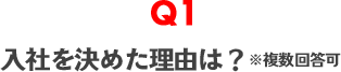 Q1　入社を決めた理由は？