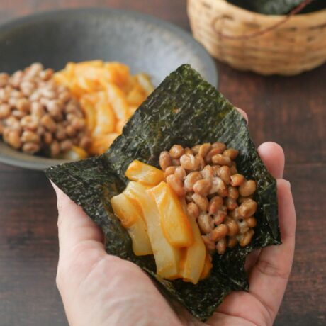 いか納豆の海苔包み