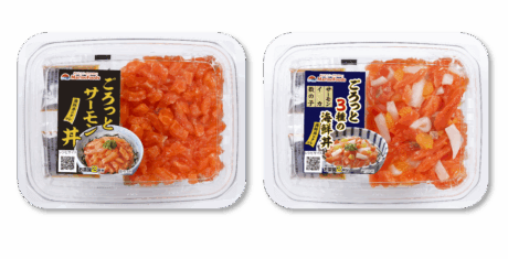 ～アレルゲン対応、パッケージ改善でさらに食べやすく・わかりやすく～<br>「ごろっとサーモン丼」「ごろっと3種の海鮮丼」　2025年8月リニューアル