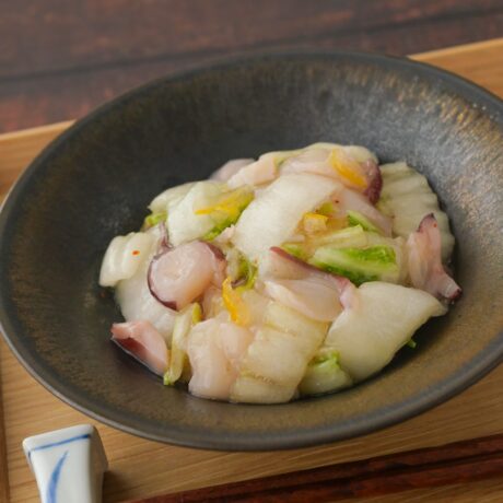 たこゆず塩と白菜のしゃきしゃきあえ